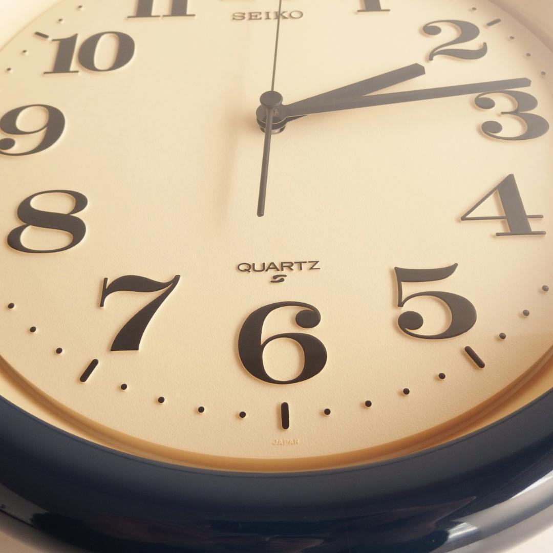 SEIKO ネイビー色の掛時計 渡辺力 70s