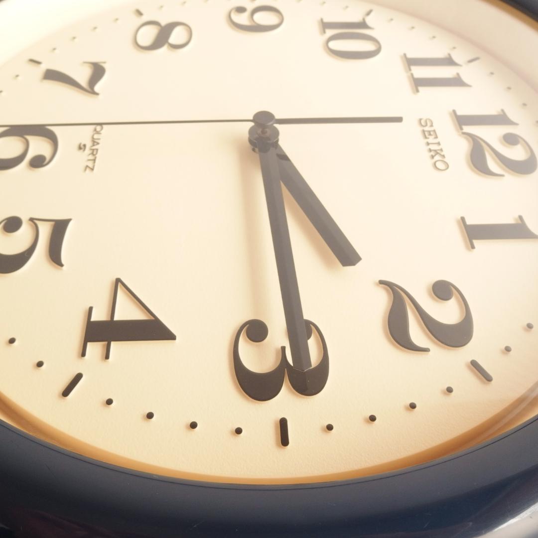 SEIKO ネイビー色の掛時計 渡辺力 70s