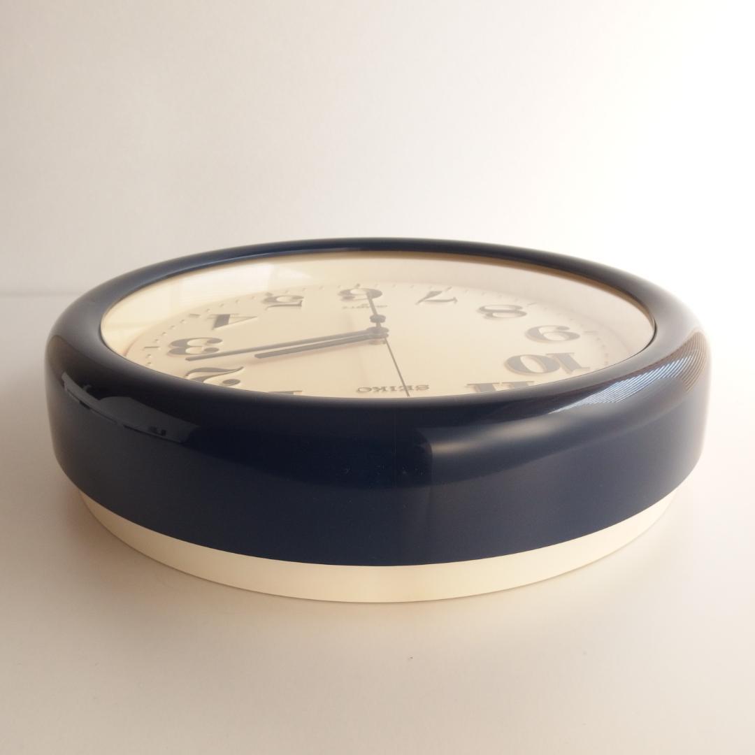 SEIKO ネイビー色の掛時計 渡辺力 70s