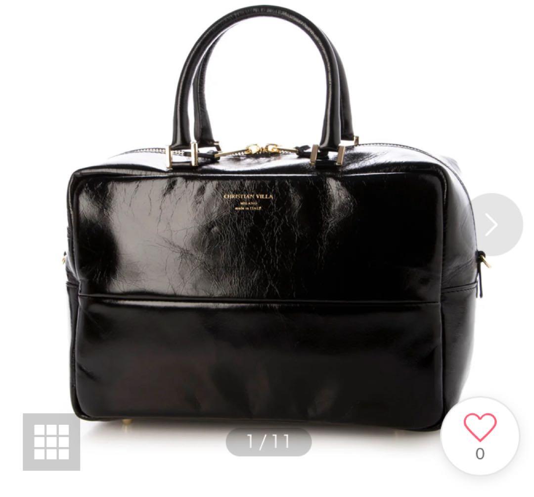 ピモンテ　CHRISTIAN VILLAスクエアファスナーボストンバッグ