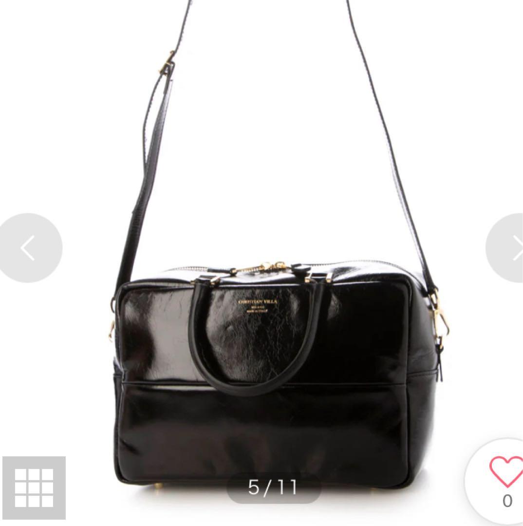 ピモンテ　CHRISTIAN VILLAスクエアファスナーボストンバッグ