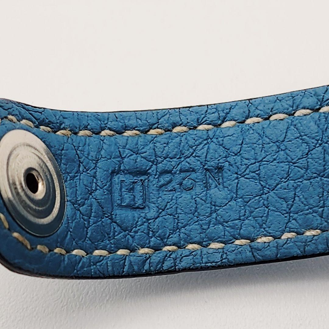 ☆HERMES☆ エルメス グローブホルダー ノマド ブルー シルバー 箱付き.