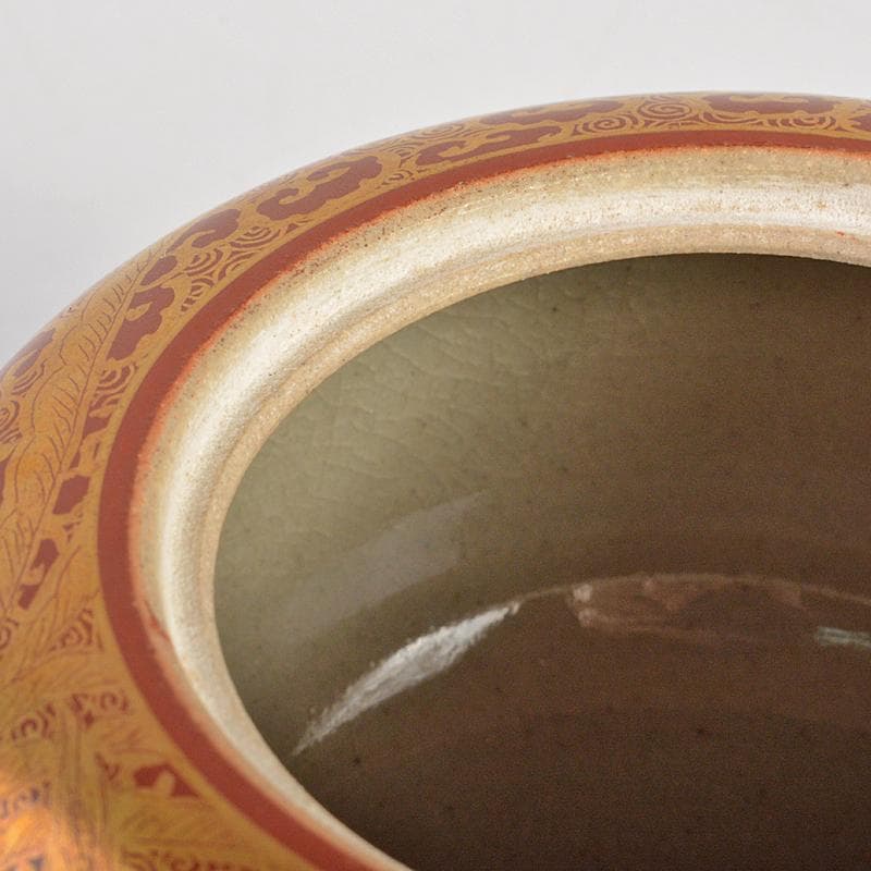 九谷焼 九谷光仙造 金襴手 雲龍文 香炉 共箱 V R7412 - メルカリ