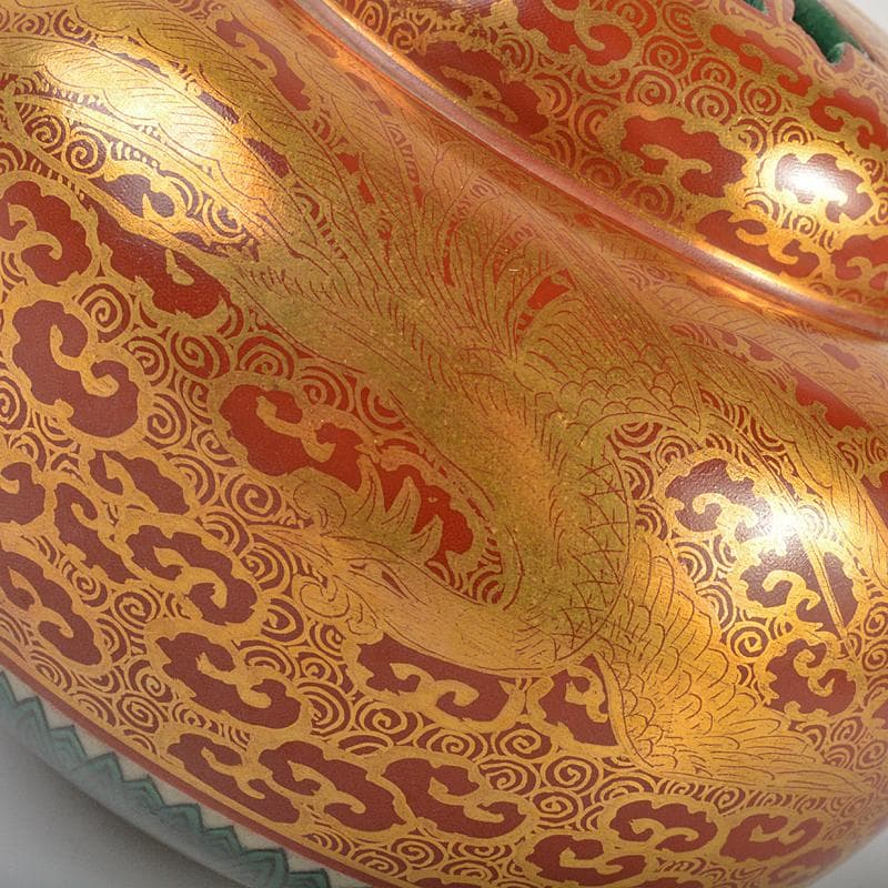 九谷焼 九谷光仙造 金襴手 雲龍文 香炉 共箱 V R7412 - メルカリ