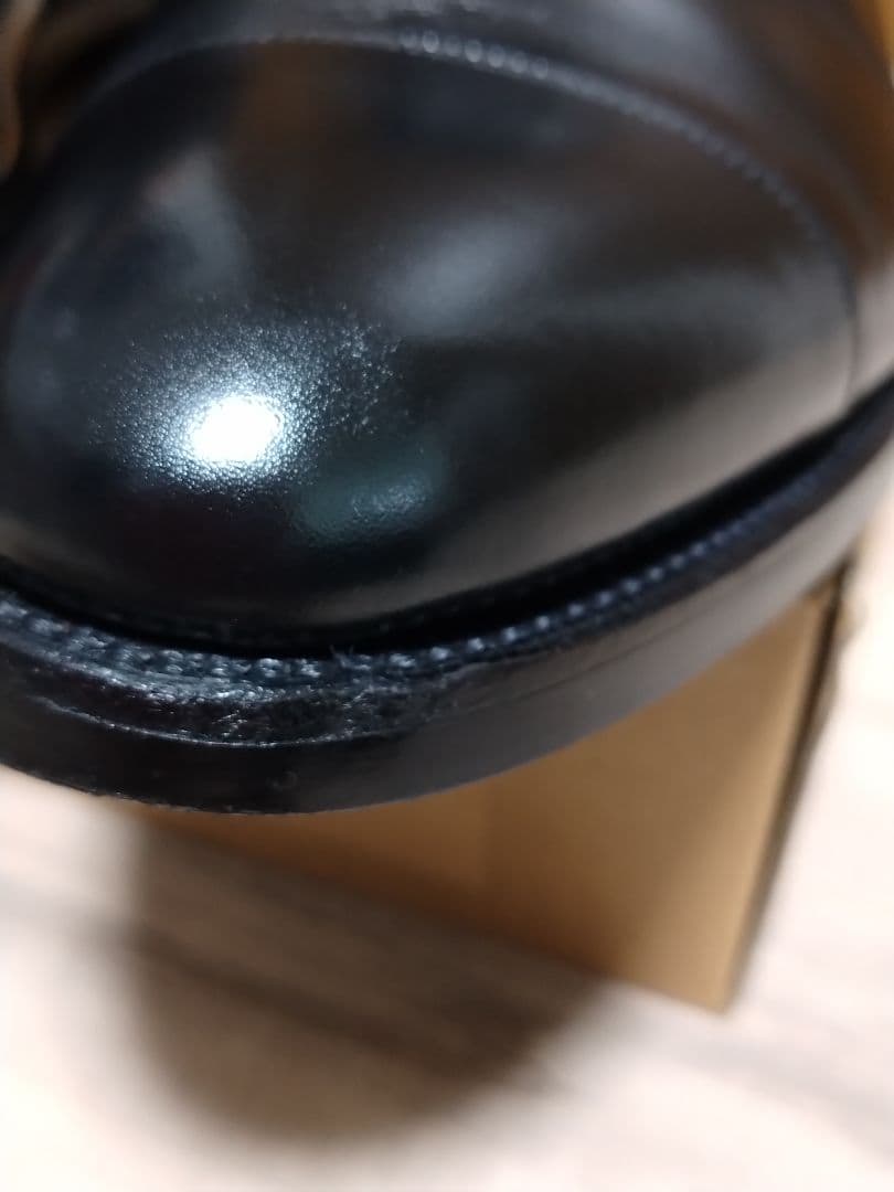 三陽山長 友二郎 ラバーソール 9 1/2 ブラック【美中古】ストレートチップ