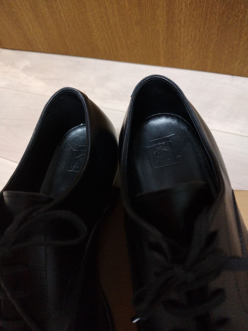 三陽山長 友二郎 ラバーソール 9 1/2 ブラック【美中古】ストレートチップ