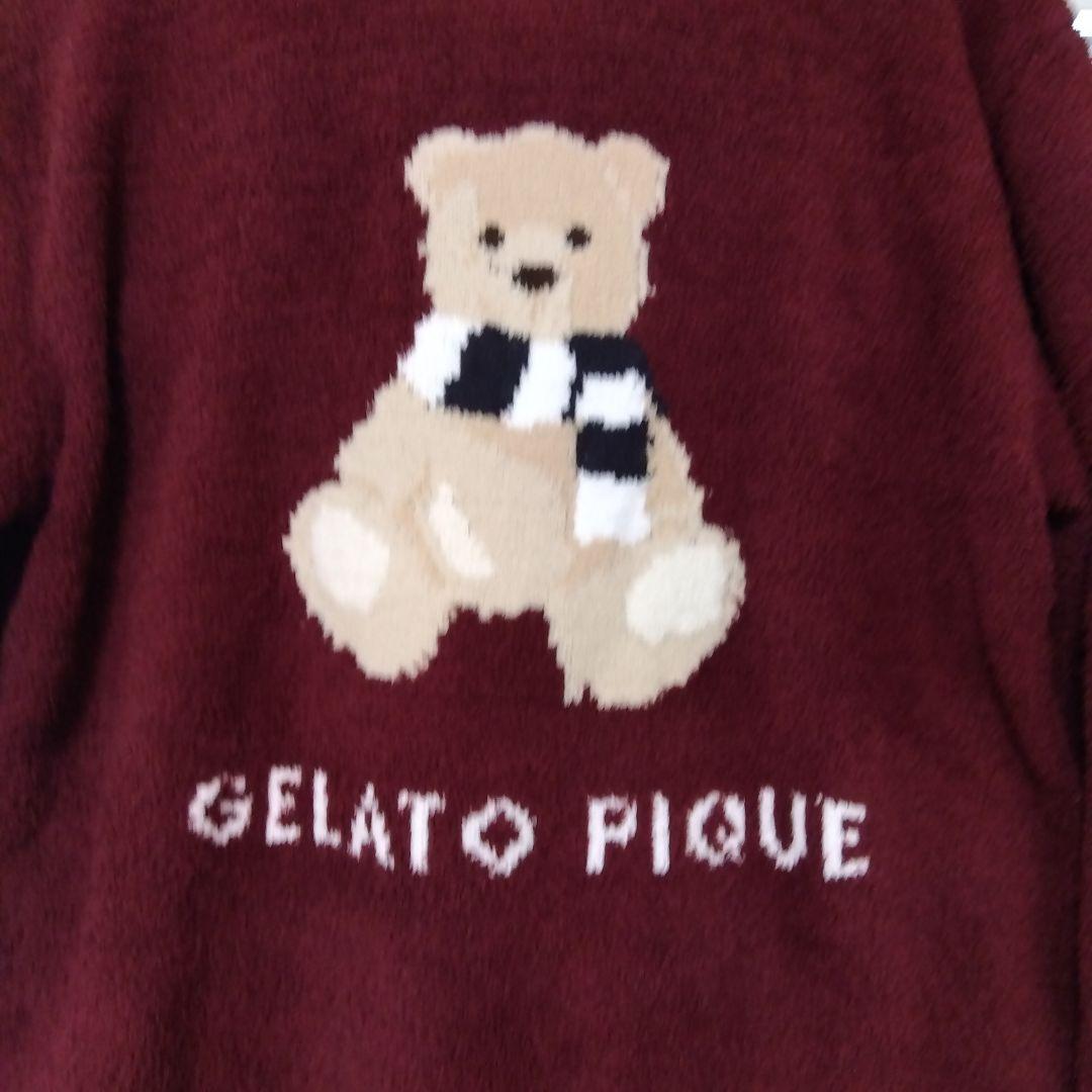 新品タグ付 ジェラート ピケ パウダー 　プルオーバー＆ロングPants くま