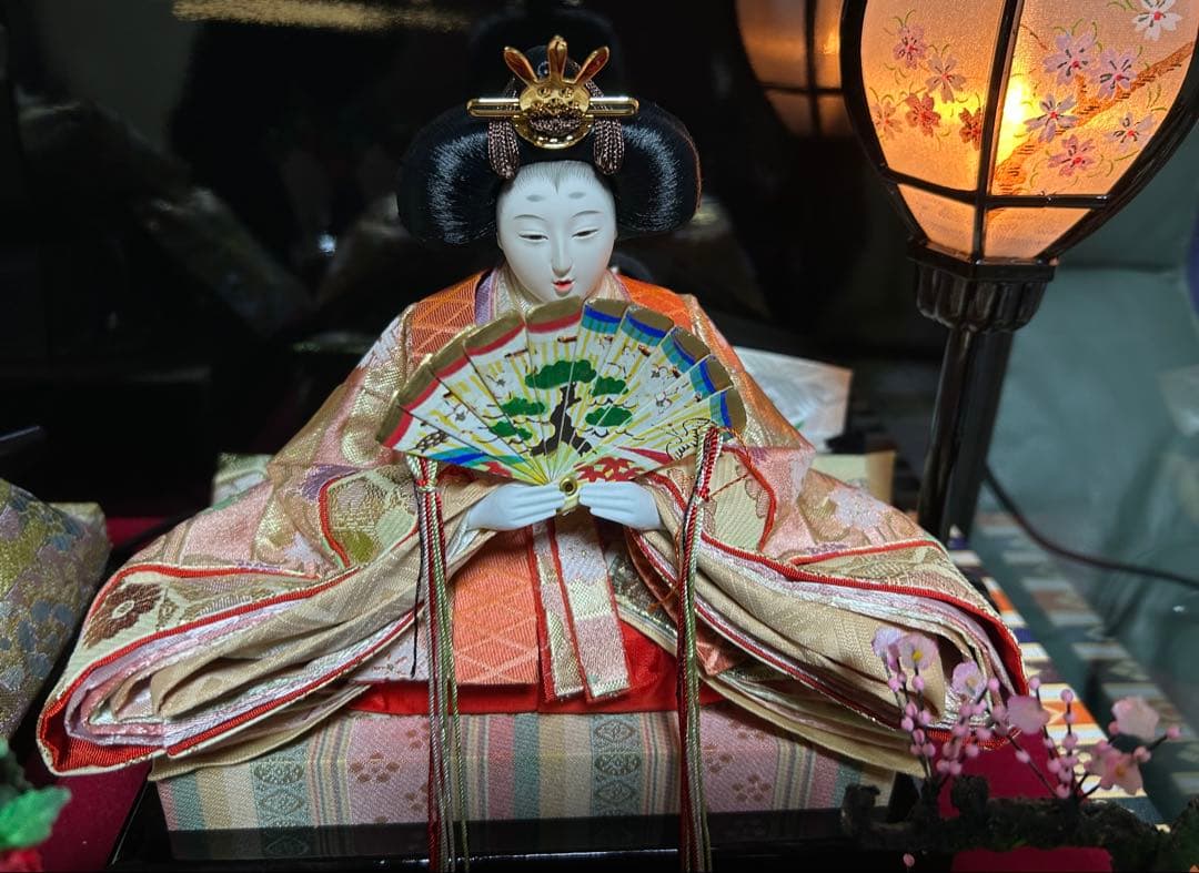 【美品】極上特選三月雛人形　親王飾り　壽誠作　『丹秀雛』　ガラスケース入り