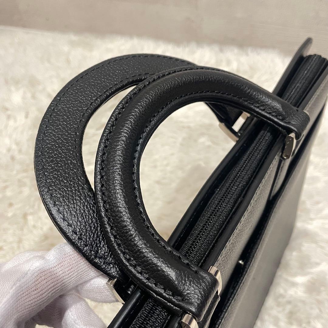 最高級 ランバン 自立型 ブリーフケース ビジネスバッグ A4 レザー メンズ