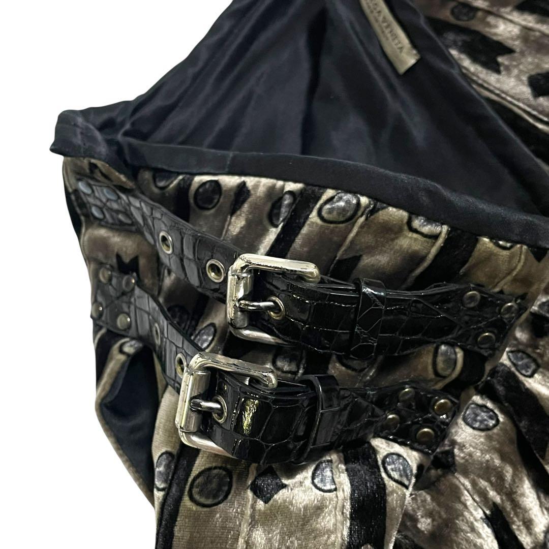 BOTTEGA VENETA /ひざ丈巻きスカート ベルベット 42 m978