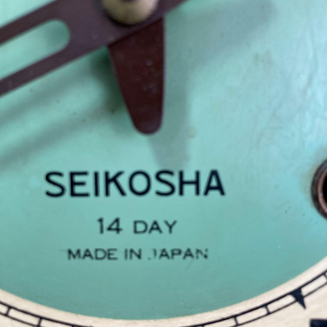 セイコー社 木製掛け時計 ガラスカバー付き　ビンテージ中古品　昭和30年代製