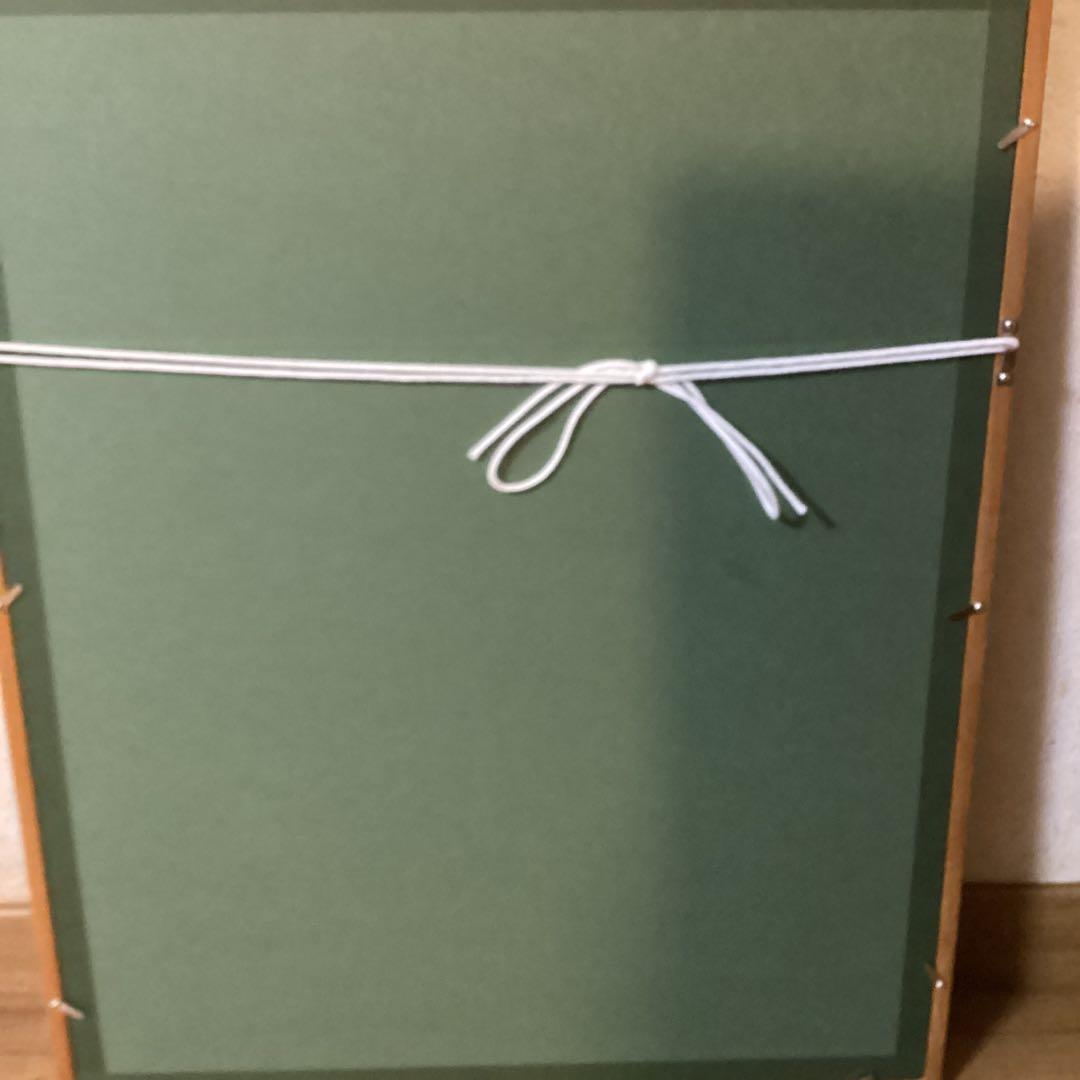 棟方志功　在銘水墨人物画《　花　深　処　無　行　亜土　》額装　肉筆【模写】