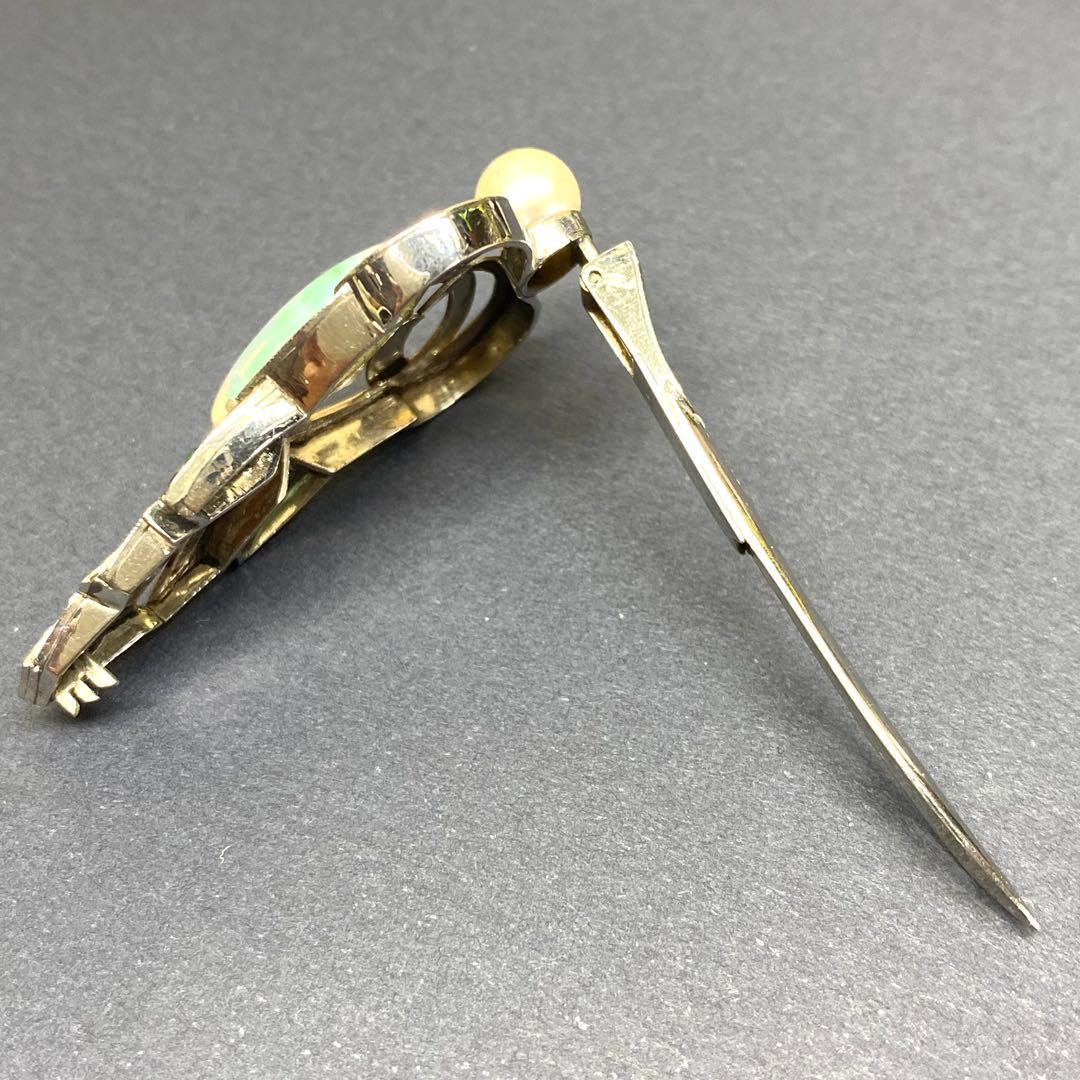 ヴィンテージ☆SPM☆絶品オパールと手彫りの素敵なブローチ☆おまけ
