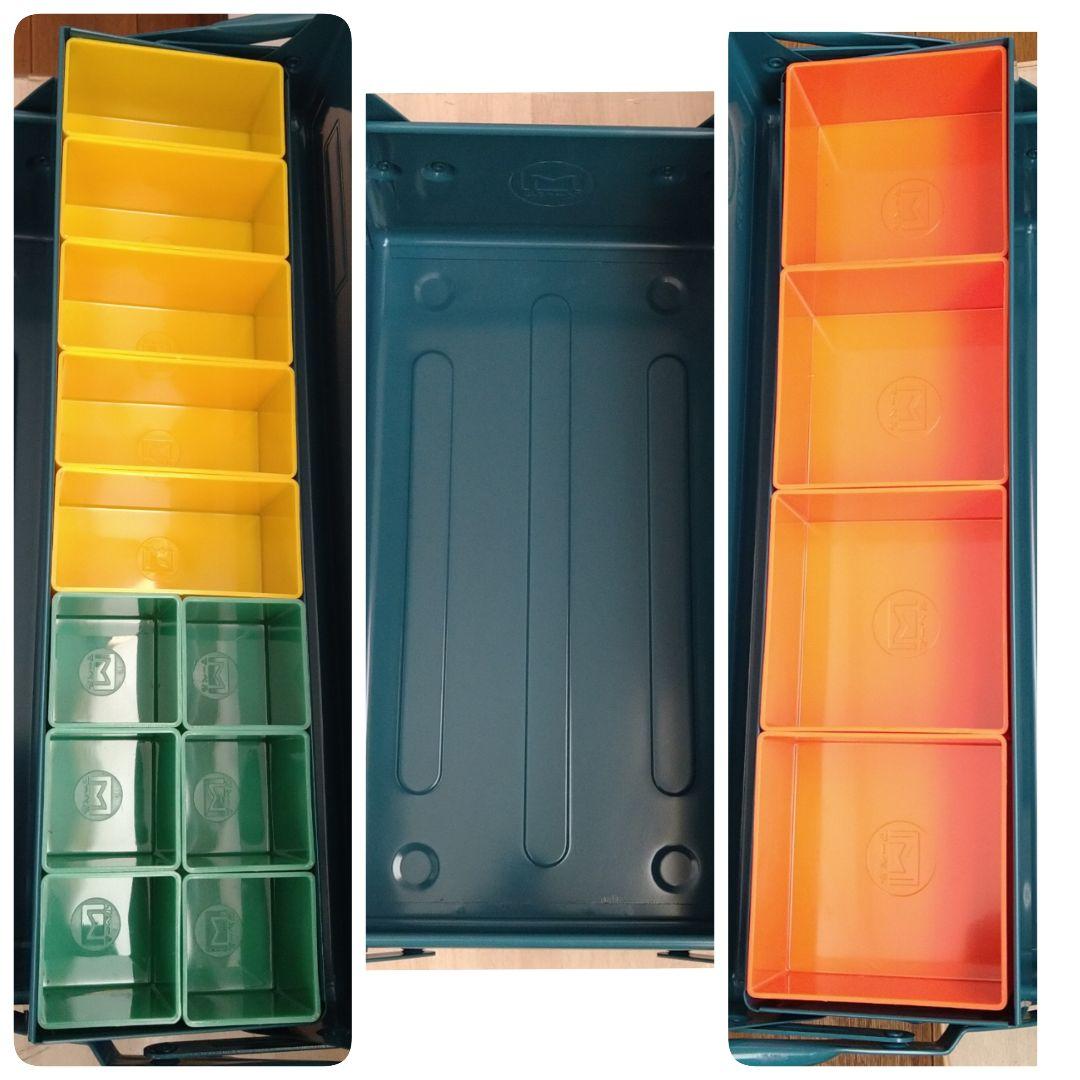 ○レトロ工具箱 ミノル工業 マーベル 金属製 外箱付き MN-410DX 古物