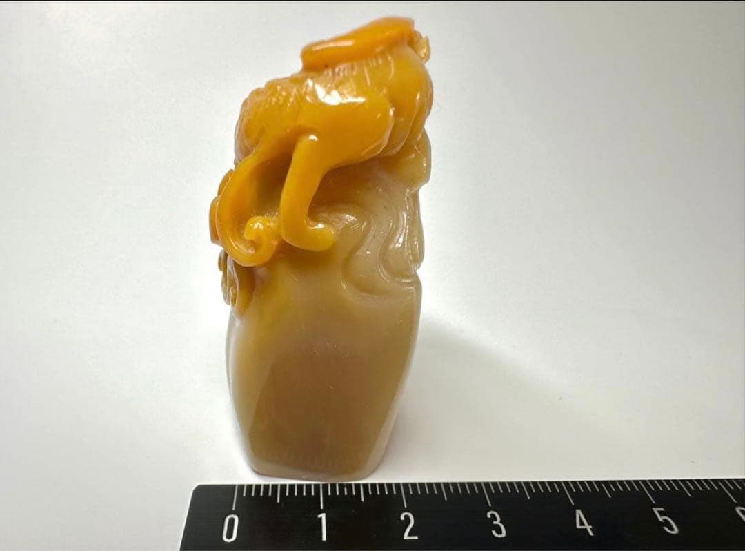 螭虎 古獣 田黄 高級印材 ラオス 篆刻 印材 印石 書道 落款 遊印