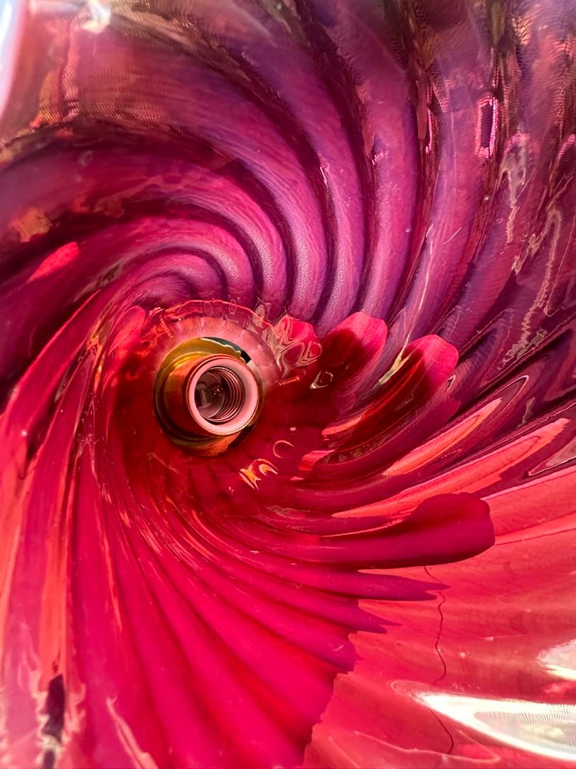 シャンデリア 1920年 フランス（紫と虹）アンティーク オパールセント