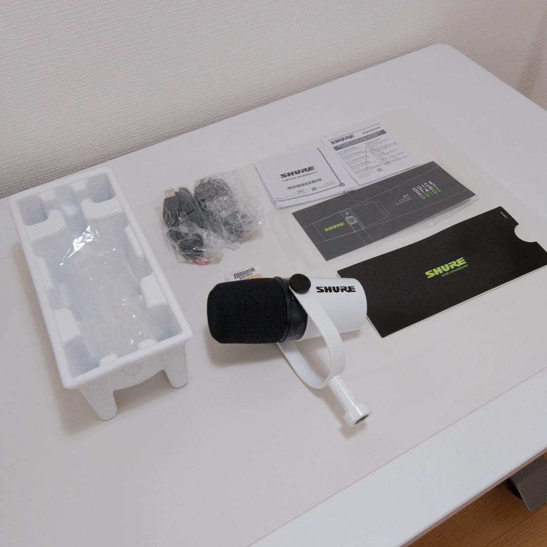 SHURE MV7 ポッドキャストマイクロホン ホワイト