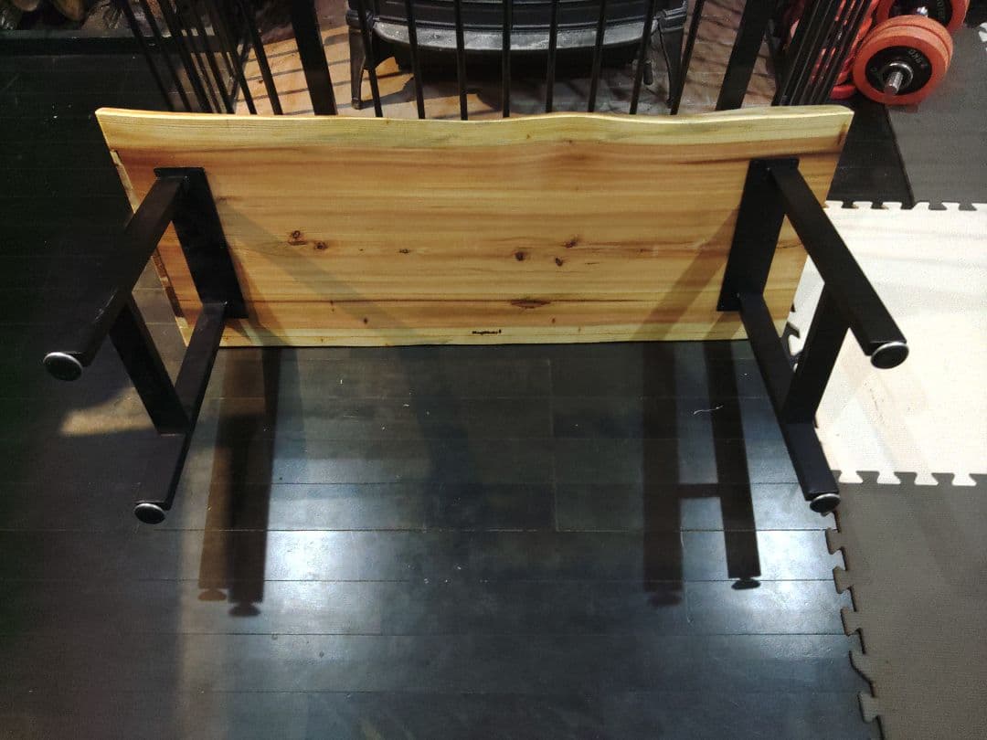 杉の一枚板と輪切りのベンチ テーブル 丸太 ホームセンター