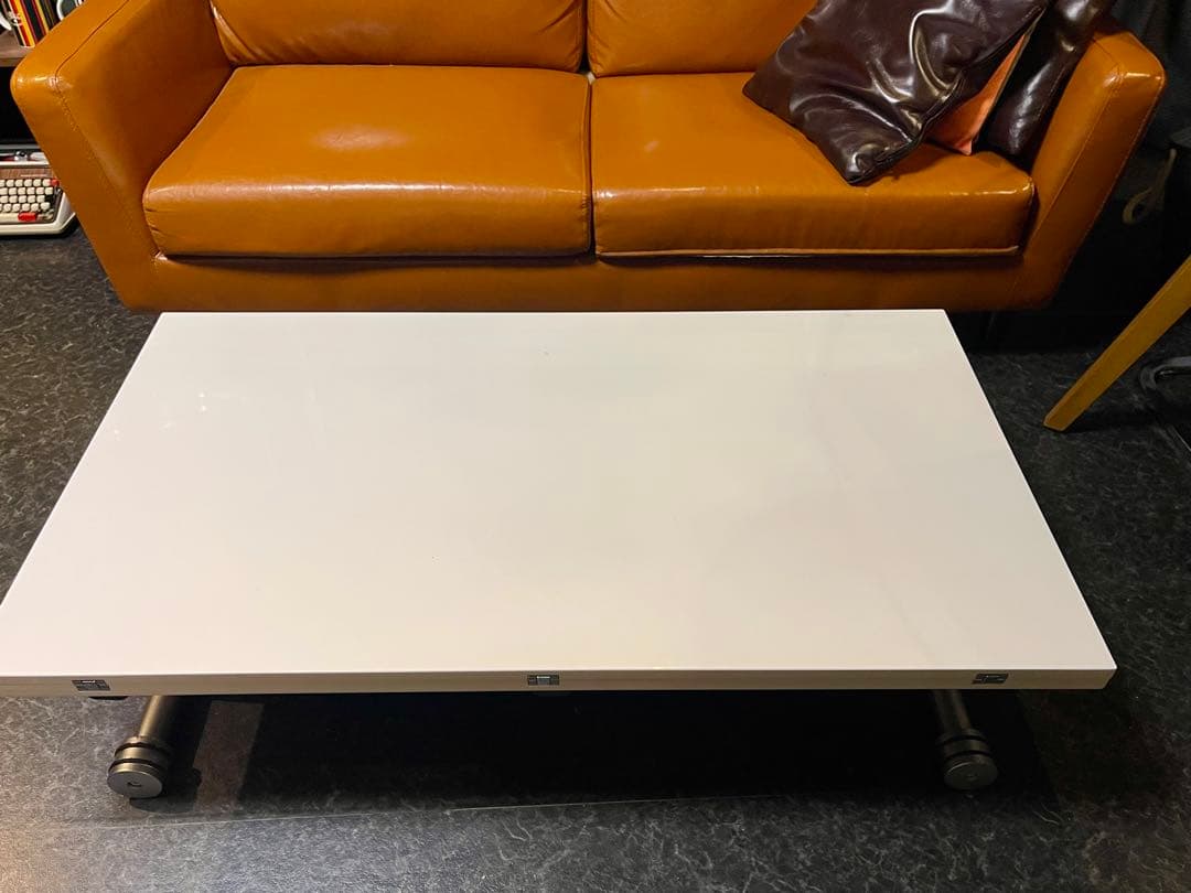 送料込み OZZIO サリスカンディ 昇降式テーブル 天板拡張 油圧式