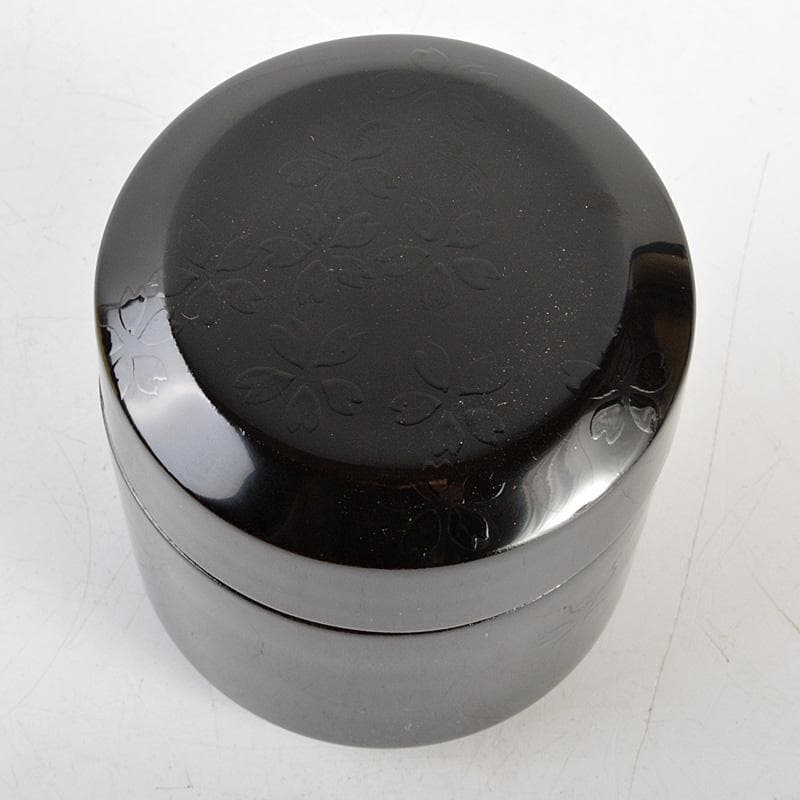 茶道具　加賀蒔絵　塗師　峯清作　花文棗　共箱　V　6182