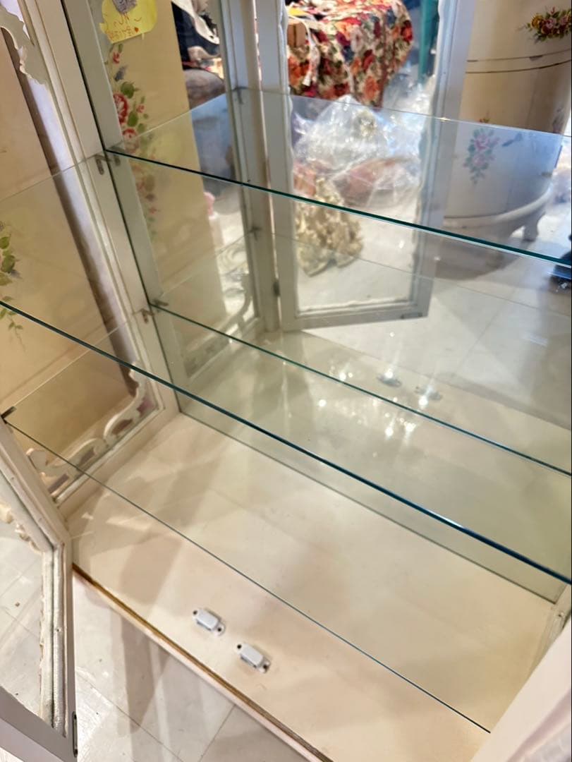 mayumi様専用】ロココ調 ガラスキャビネット猫脚 家具 お姫様 ローラアシ