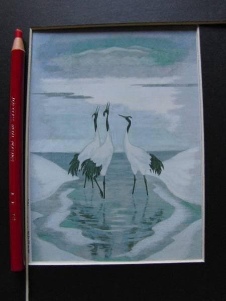 佐藤国夫、望、希少画集画、新品高級額、額装付、状態良好