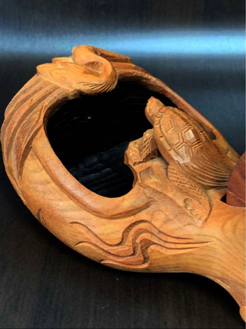 《高級！！美品》《送料無料》☆ 墨静 上鶴亀 手彫り墨壷　縁起物♪ ☆