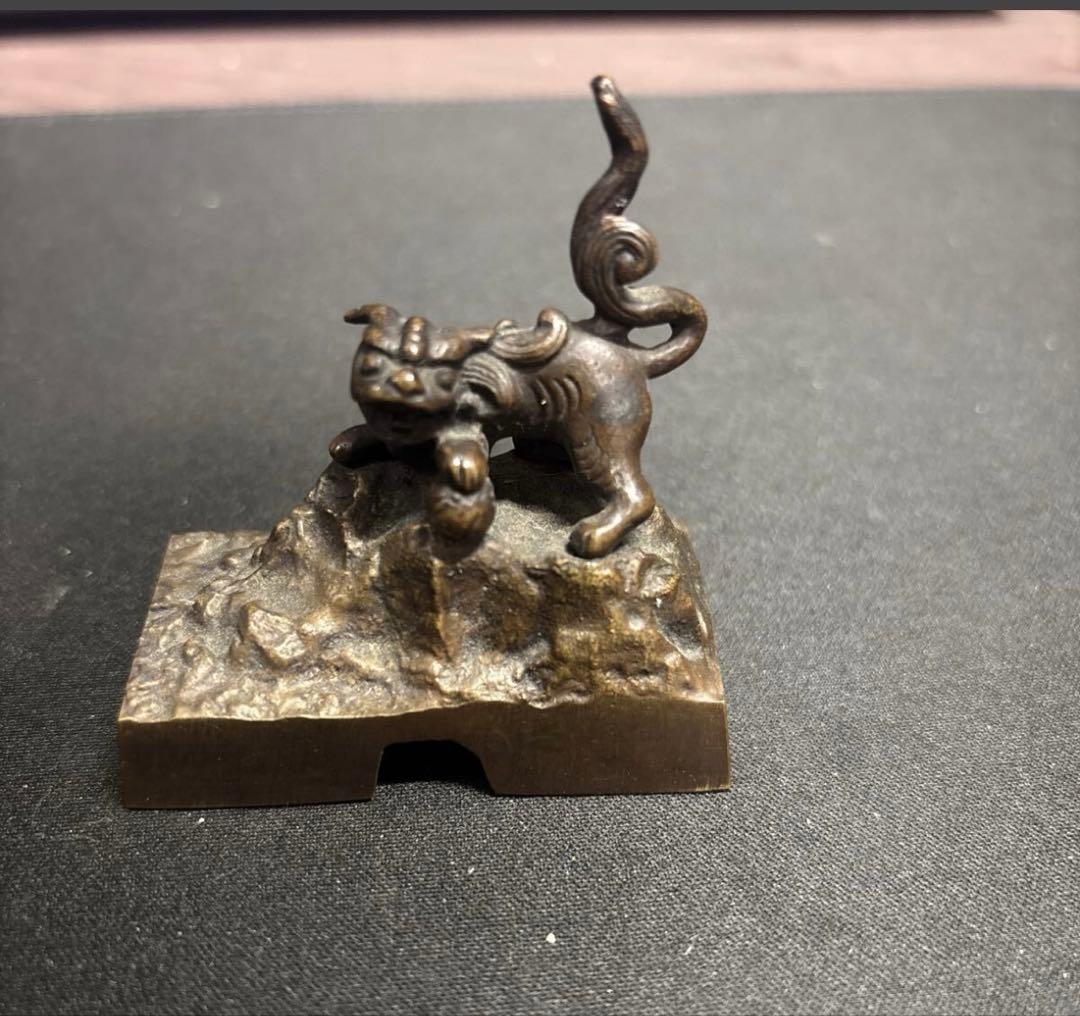 中国 哥窯 青磁 氷裂文 香炉 V R6881 現代 めのう瑞獣置物 貔貅