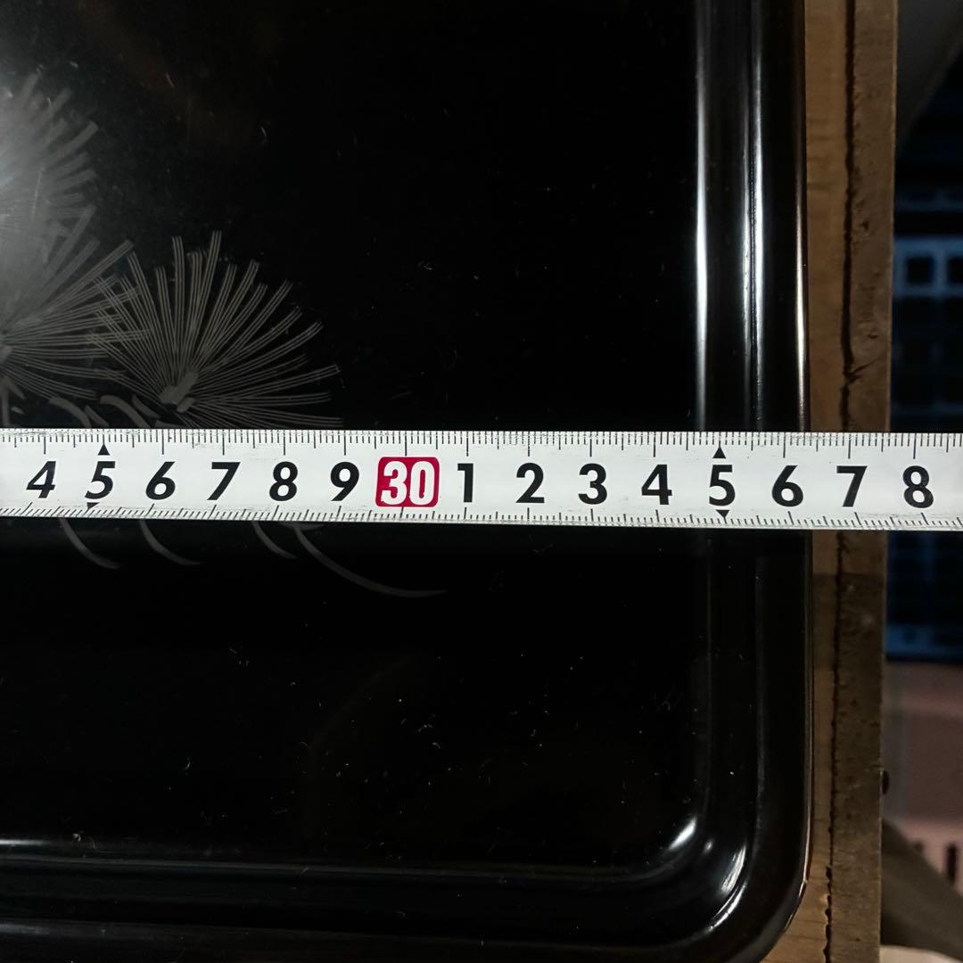 漆器 会席膳 御膳 お盆 10枚 鷹 松 昭和初期 骨董 古道具