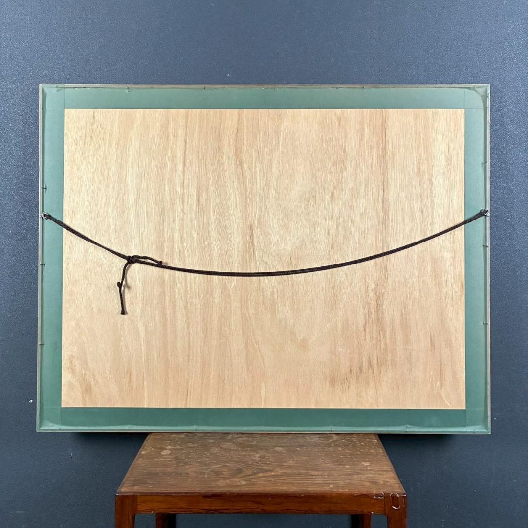 アンドレ・ブラジリエ「乗馬」リトグラフ 大作 直筆サイン入り 額縁