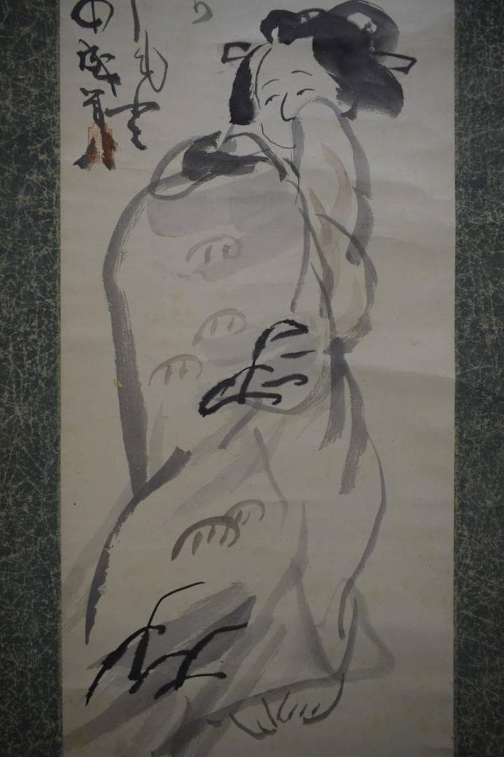 不詳/作者不詳/美人画賛/布袋屋掛軸HJ-782