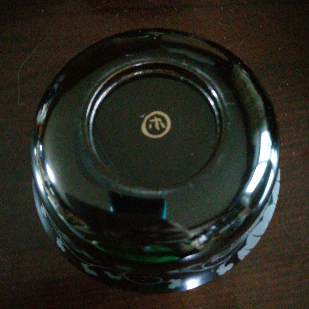 木製漆器　藤紋蓋付煮物椀　10客　13cm　大正〜昭和初期　椀中ヤケあり