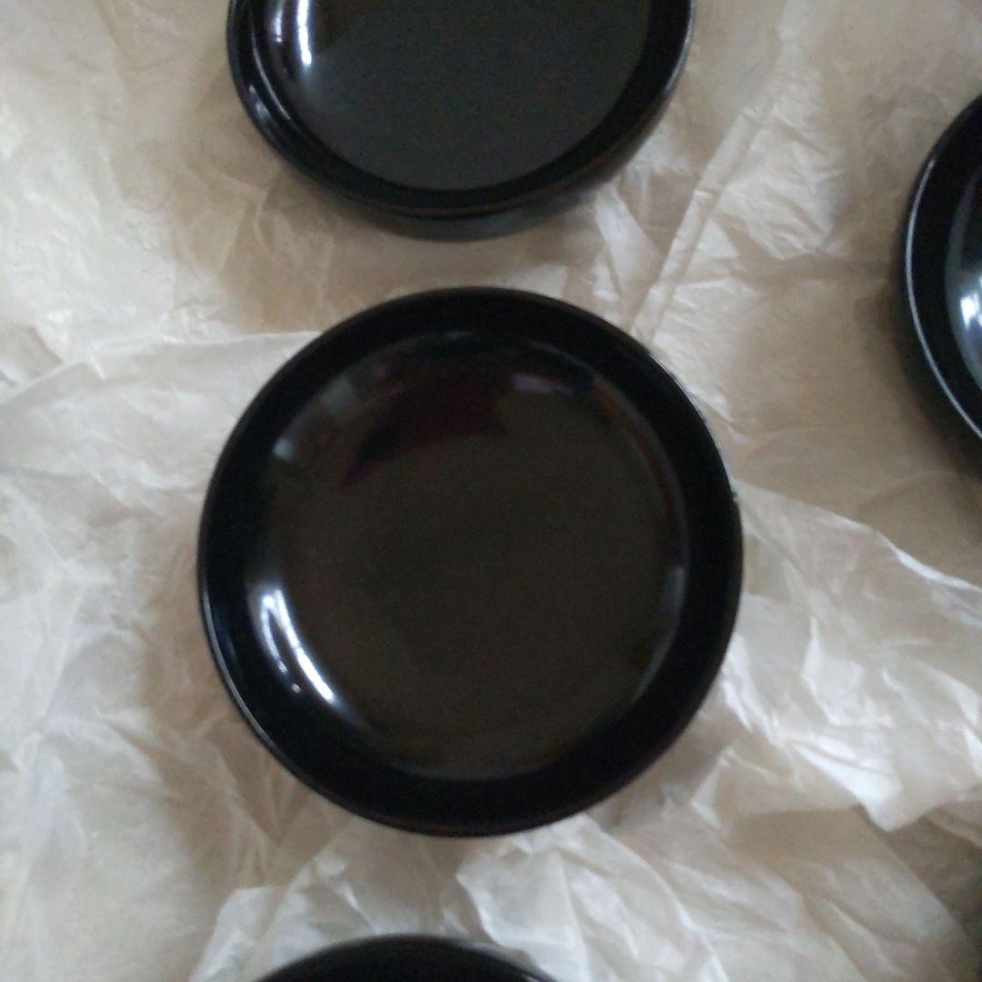 浄法寺塗　うるみ工芸　漆器 黒色椀 ５個セット 蓋付き　伝統工芸　新品未使用