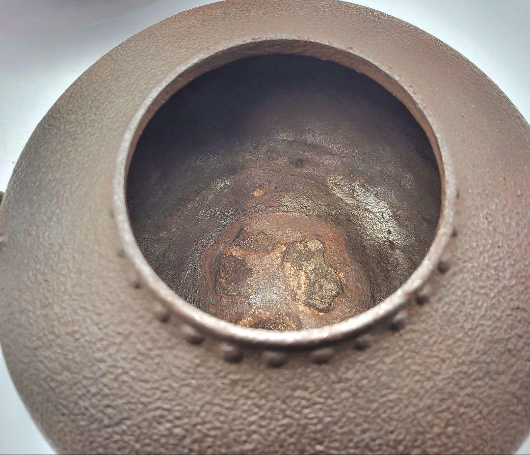 唐金　面取り道安風炉　釜　五徳のセット　未使用　箱無し　茶道具　骨董品、美術品