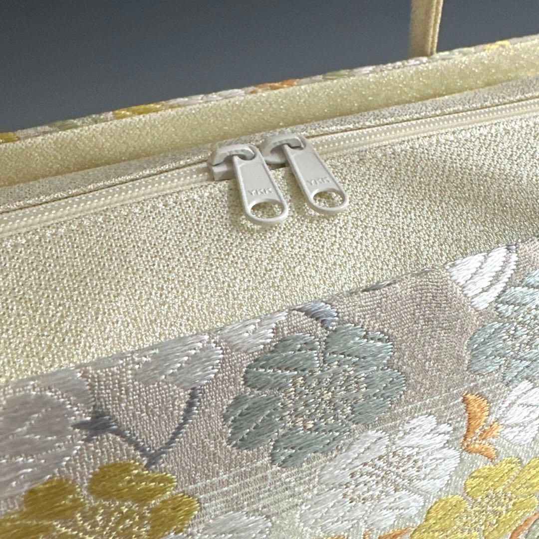 新品未使用 ！！特別セール！！京都 西陣 正絹 帯使用 利休バッグ　25122