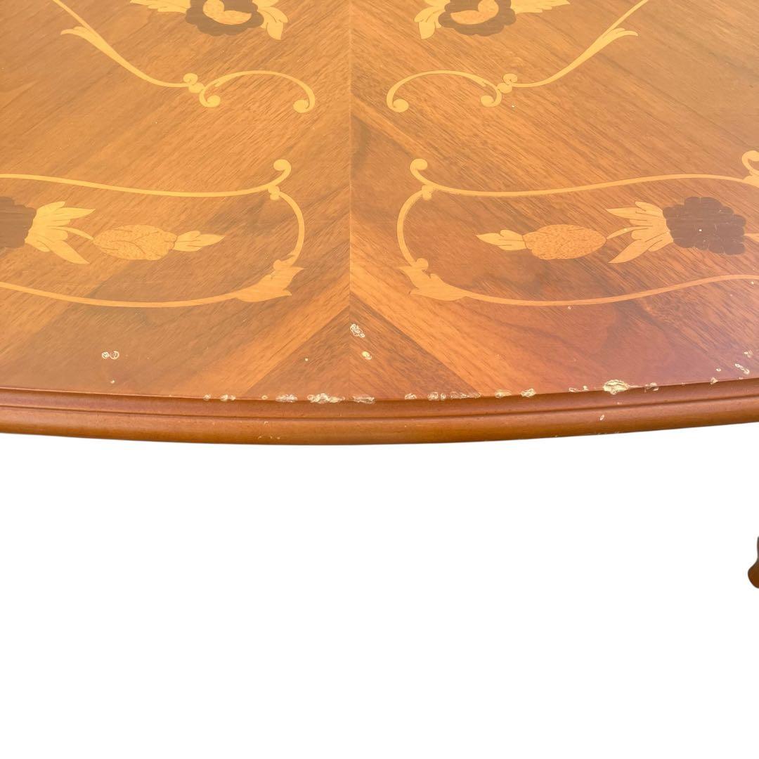 イタリア製 象がんシリーズ リビングテーブル 幅100cm アンティーク 猫