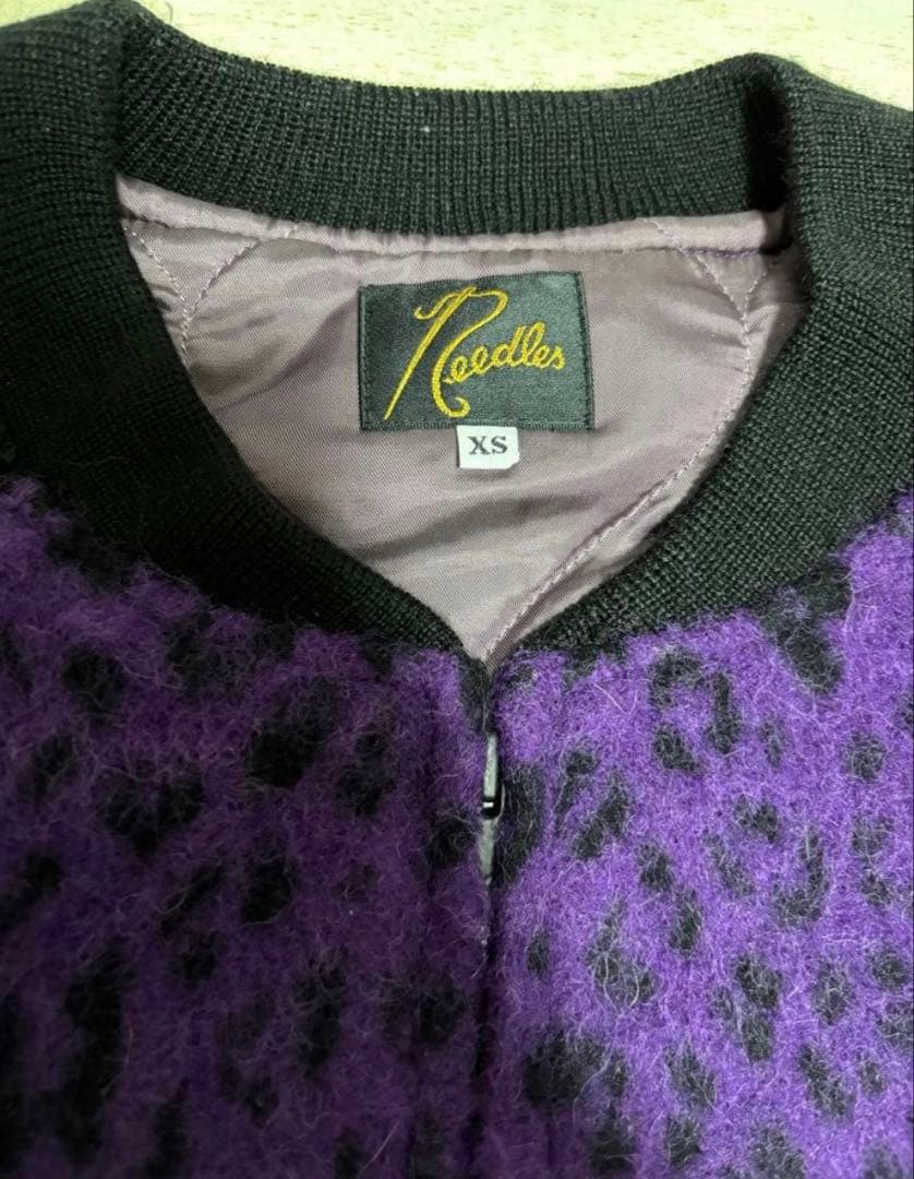 ニードルス×ビームス別注 アニマル柄 ジップジャケット パープル