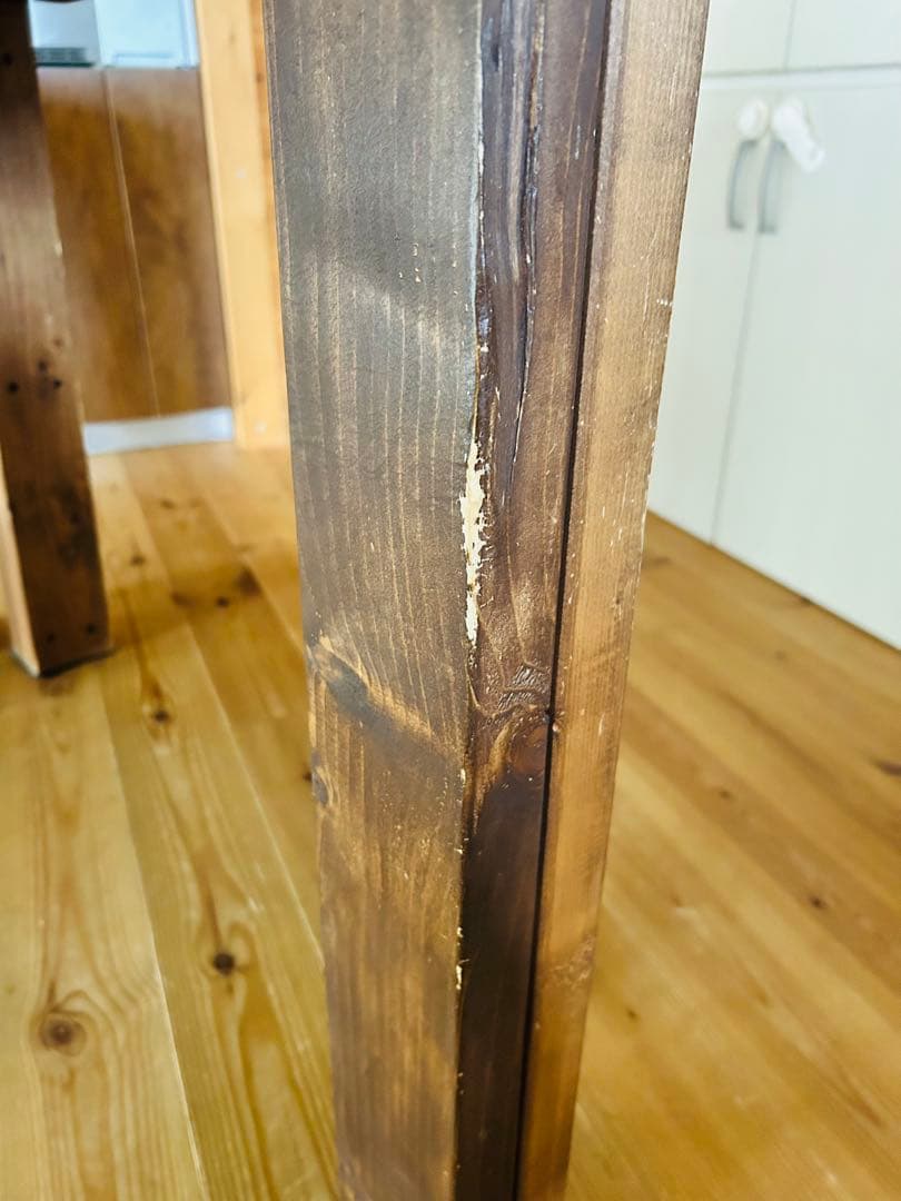 ダイニングテーブル　丸型　4人掛け　北欧風　古材　アンティーク　木製