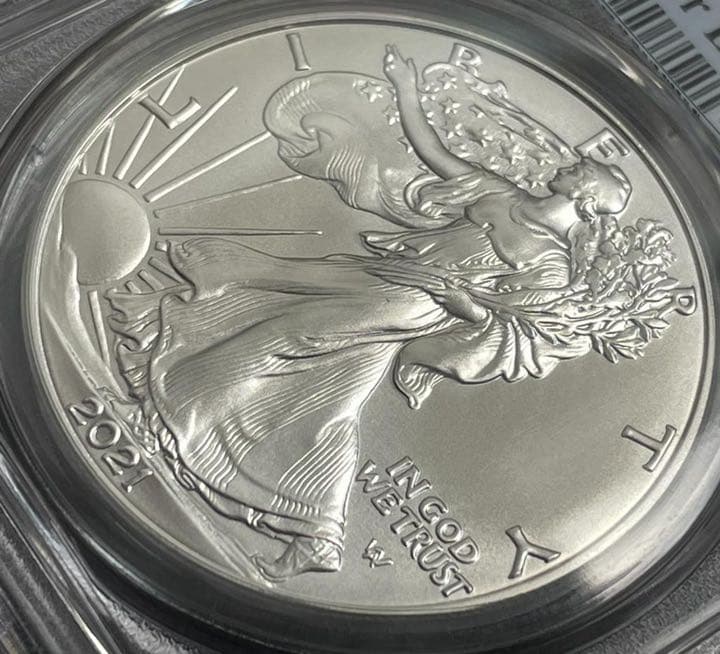 専用イーグル銀貨2021年PCGS MS70first day of issue L108748318