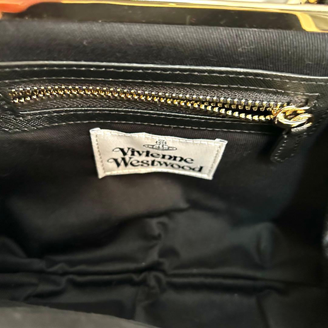未使用品　vivienne west wood レザー　がま口　ショルダーバッグ