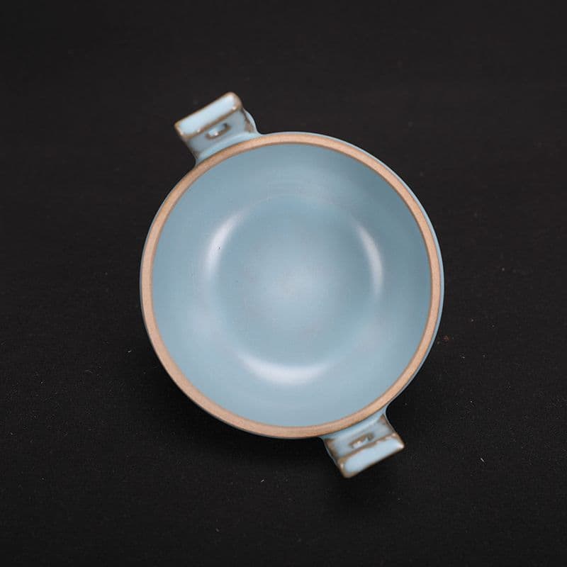 宋汝窯天青色三鳳鳥香炉 景徳鎮 陶磁器 装飾品 現代