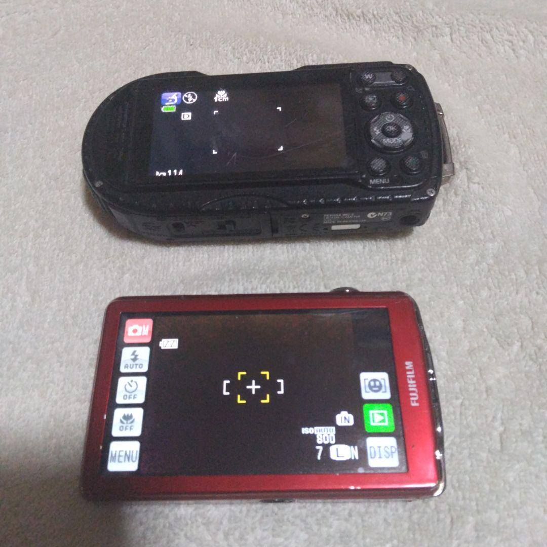 ♥️動作品2台♥️富士フイルムz700exr赤☆ペンタックスwg3黒