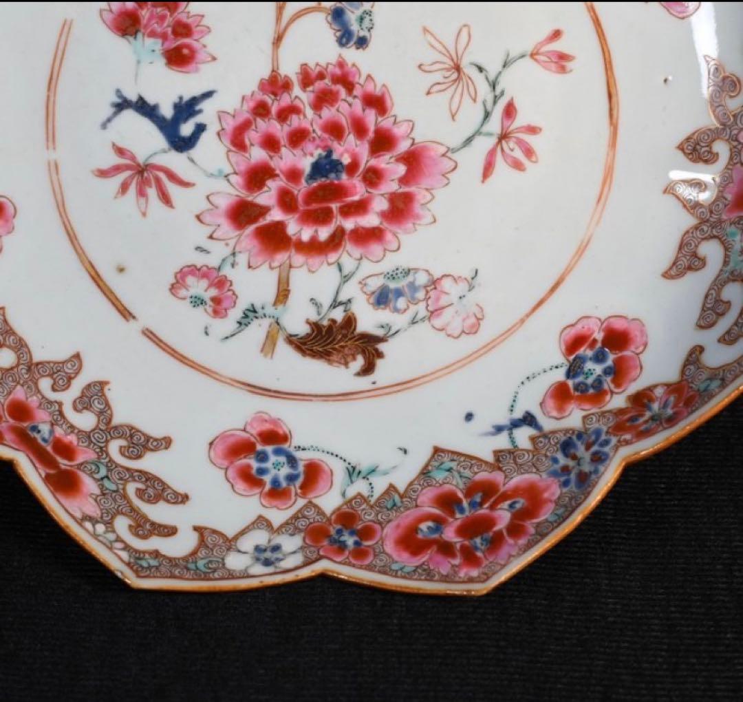 中国古美術品 清の雍正時代 粉彩花文皿 本物保証 - メルカリ