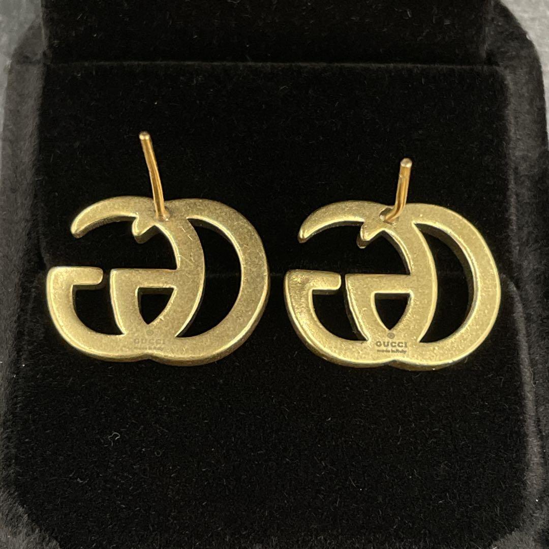 グッチ ダブルG インターロッキング ピアス ゴールド ロゴ y2k 両耳