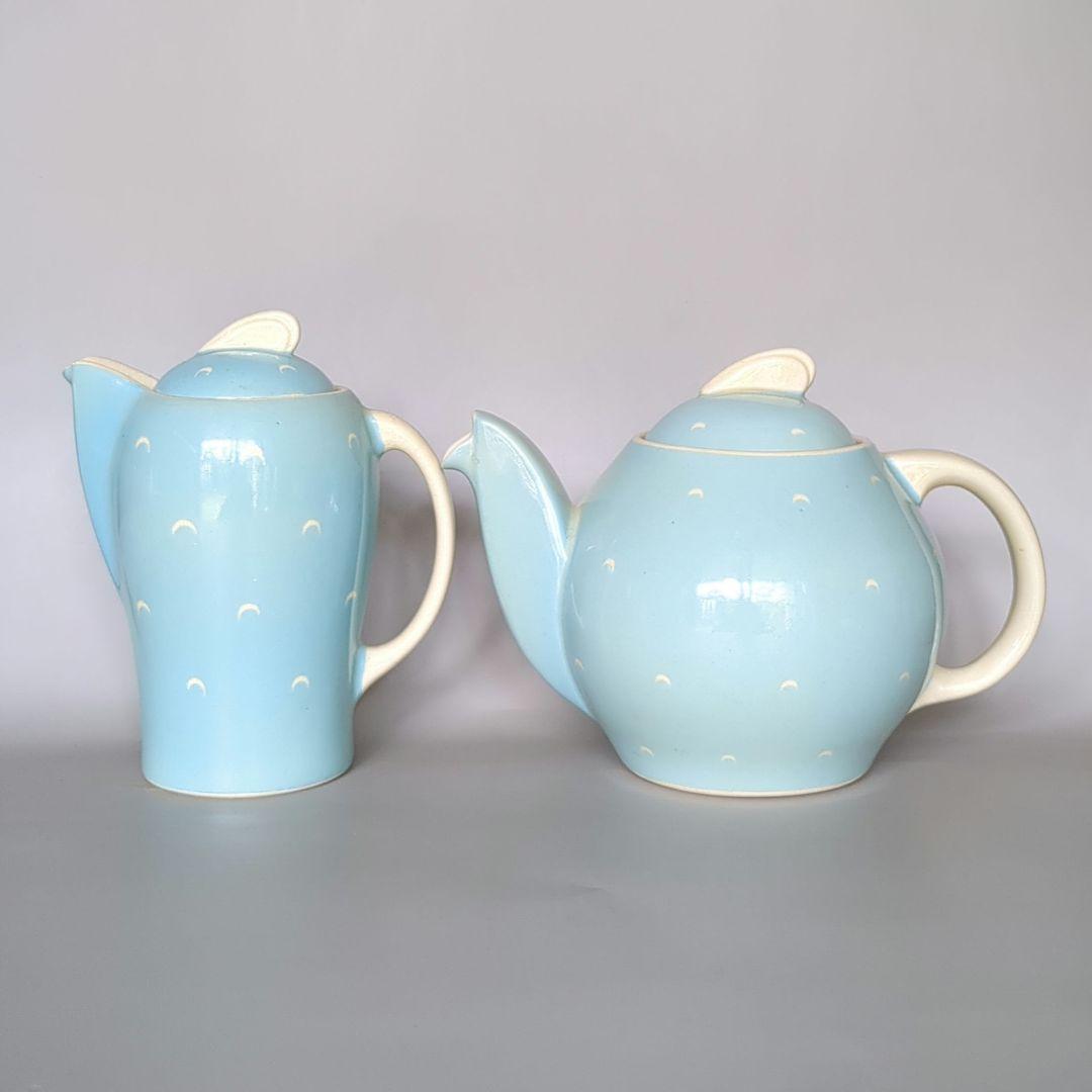 スージークーパーク クレッセント ターコイズ ブルー ティーセット 三日月