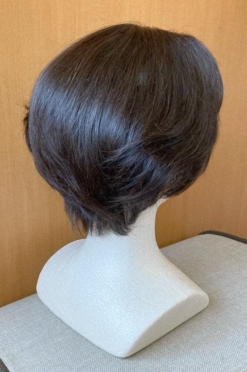 リネアストリア「人毛100％　天使のニュアンスショート」S　ダークブラウン