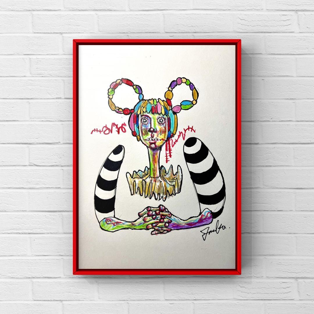 イラスト　ポップ画　色鉛筆　自作画　オリジナル画