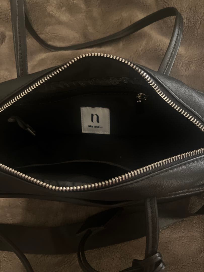 【美品/使用2回のみ】オリジナルレザー2WAYボストンバッグ ブラック