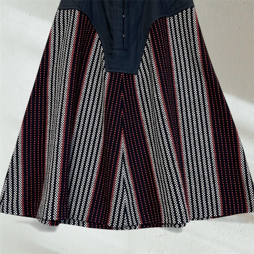 COMME des GARÇONS 美品ウールスカート　ストライプ AD2001