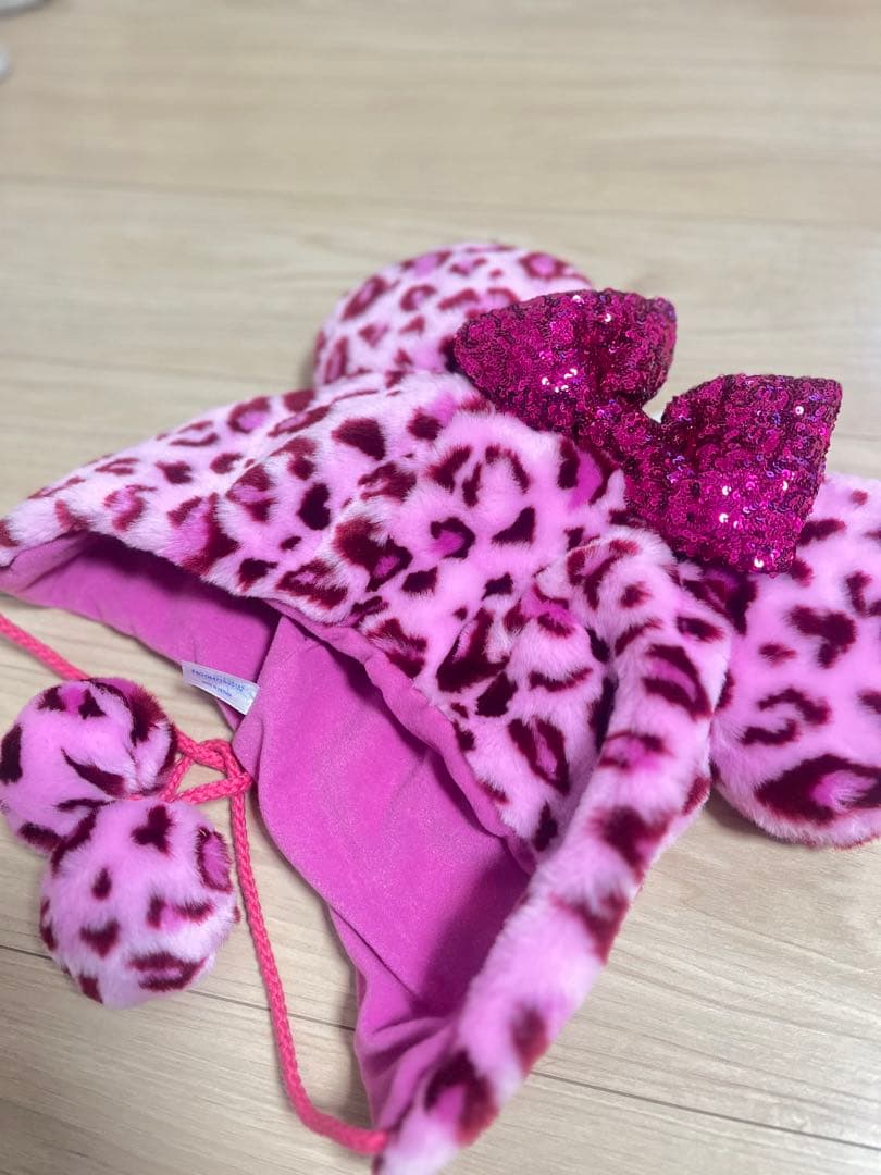ヒョウ柄 ミニー ファンキャップ ピンク